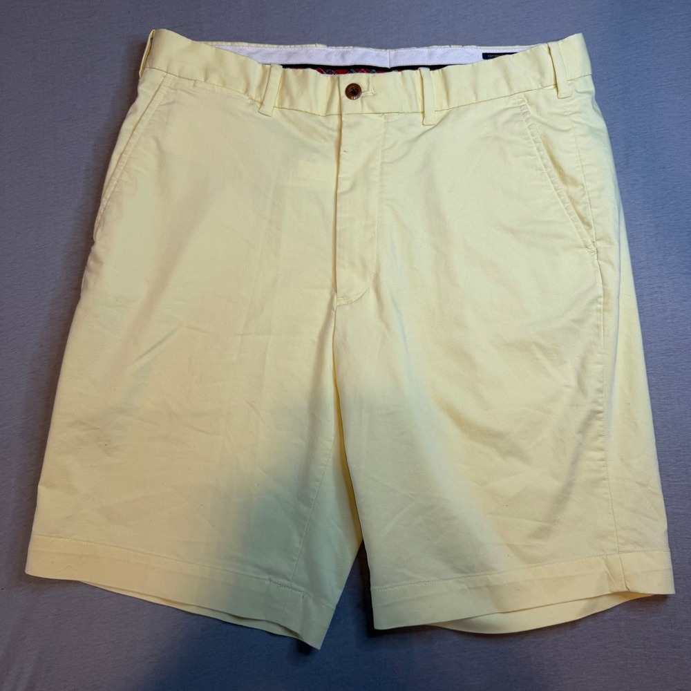 Polo Golf Ralph Lauren Mens 32 Yellow Golf Classic Fit Chino Shorts Stretch